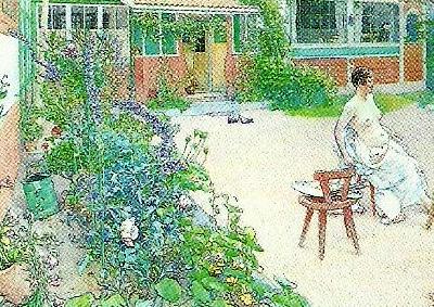 Carl Larsson malargarden oil painting picture